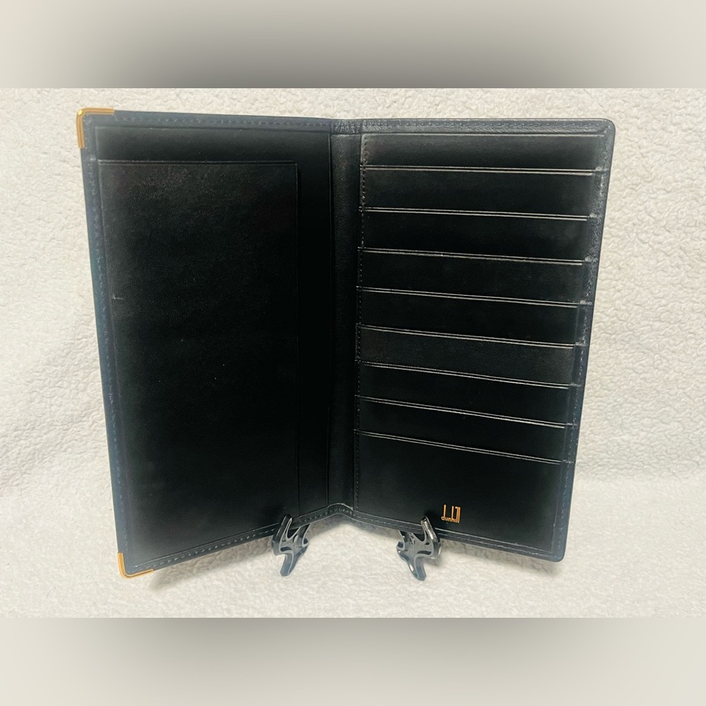 Dunhill Black Leather Checkbook/Wallet - Picture 8 of 9